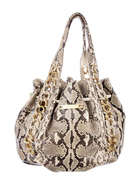 michael kors snakeskin tote.